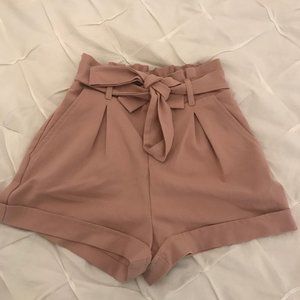 Flowy Pink Shorts with Elastic Waist
